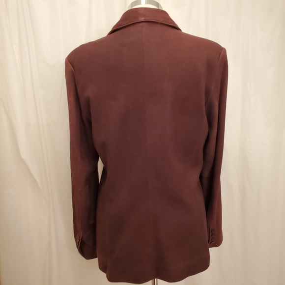 Modern Essentials Brown Leather Jacket GUC Sz M - Picture 2 of 13